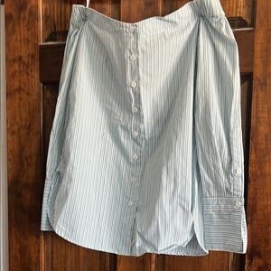 W By Worth XS off the shoulder pinstriped button down blouse